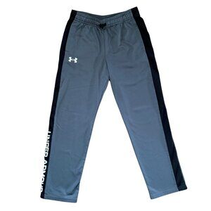 Under Armour Gray/Black Athletic Pants Loose Fit Youth Medium